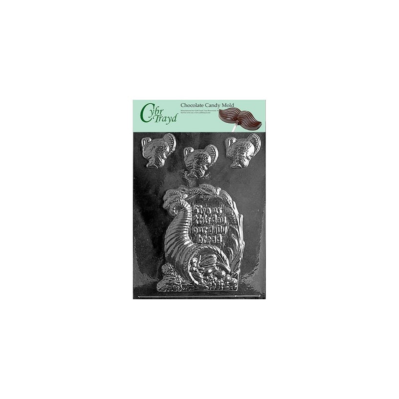 Cybrtrayd T001 Give Us This Day Life of the Party Chocolate Candy Mold with Exclusive Cybrtrayd Copyrighted Chocolate Molding Instructions