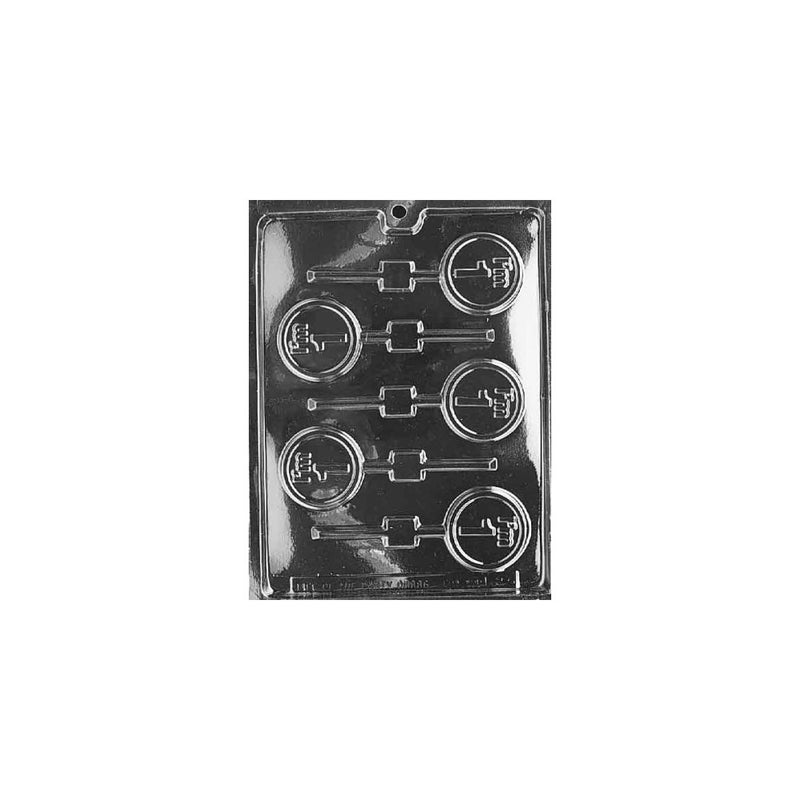 Cybrtrayd L023 I'm 1 Lolly Chocolate Candy Mold with Exclusive Cybrtrayd Copyrighted Chocolate Molding Instructions