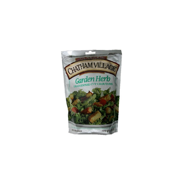 Chatham Village Homestyle Croutons, Garden Herb, 5-Ounce Bags (Pack of 12)