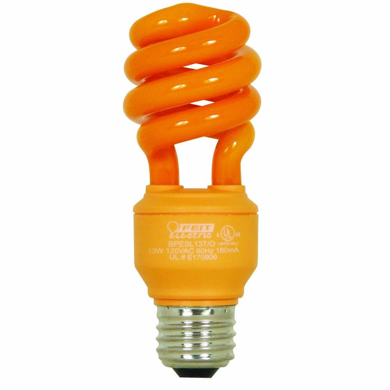 Feit Electric BPESL13T/O 13-Watt Compact Fluorescent Mini Twist Orange Bulb