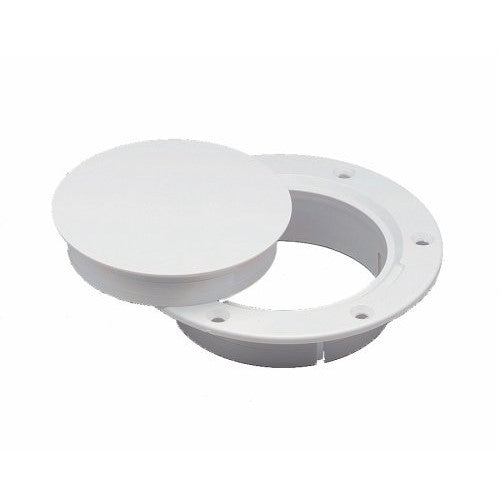 Nicro N10863DW 3" deck plate, white snap-in