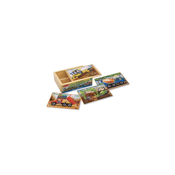 Melissa & Doug Construction Vehicles 4-in-1 Wooden Jigsaw Puzzles (48 pcs)