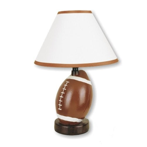 ORE International 604FT-N Ceramic Football Lamp, Brown