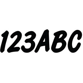 Hardline Products Series 400 Factory Matched 3-Inch Boat & PWC Registration Number Kit, Solid Black