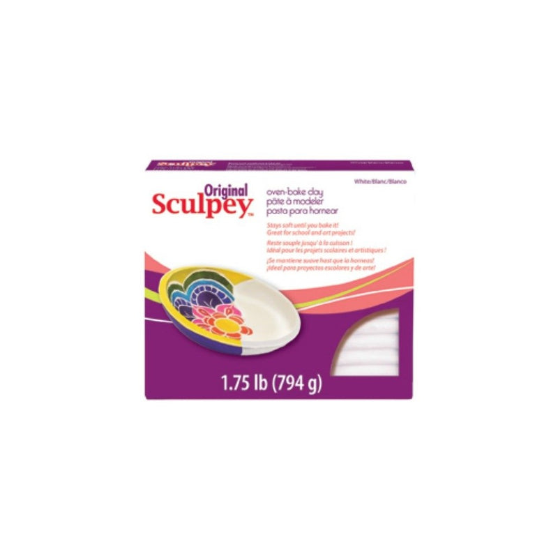 Polyform Sculpey Original Polymer Clay, 1.75-Pound, White