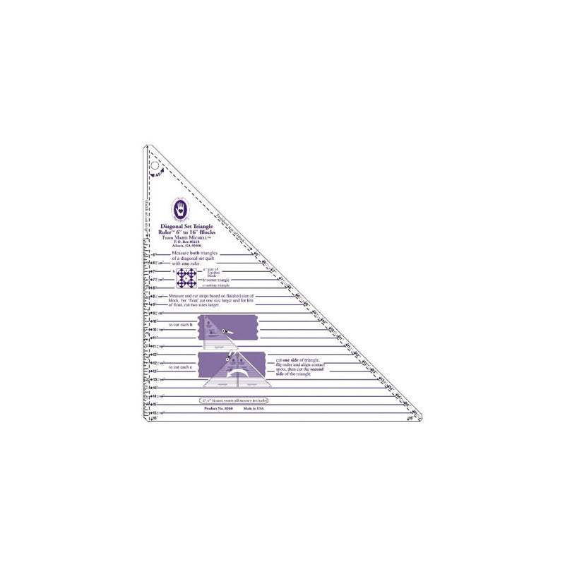 Marti Michell 6-Inches-to-16-Inches Diagonal Set 40-degree triangle Ruler