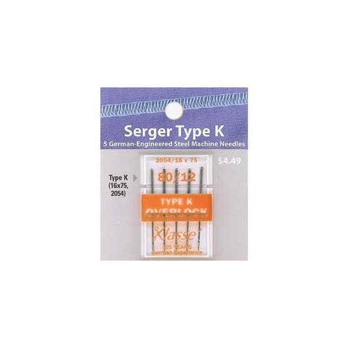 Klasse' Serger Needles Type K (16x75, 2054) Size 80/12