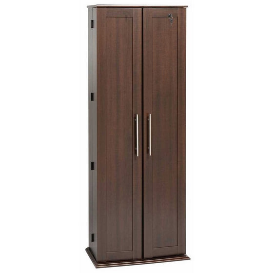 Prepac Espresso Grande Locking Media Storage Cabinet with Shaker Doors