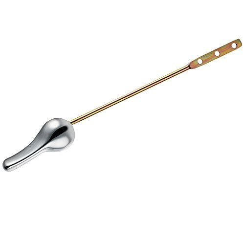 Universal Toilet Tank Flush Lever with Locking Nut - Chrome, Fits Most Toilets