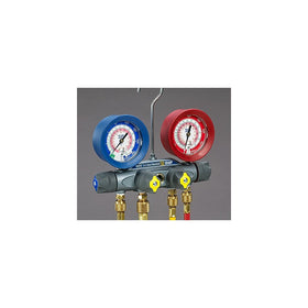 Yellow Jacket 46003 Brute II Test and Charging Manifold, F/C, Red/Blue Gauge, bar/psi, R-410A