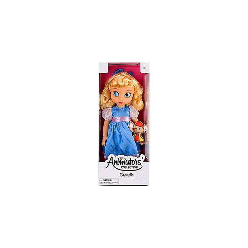 Disney Princess Animators' Collection Toddler Doll 16'' H - Cinderella with Plush Friend Jaq