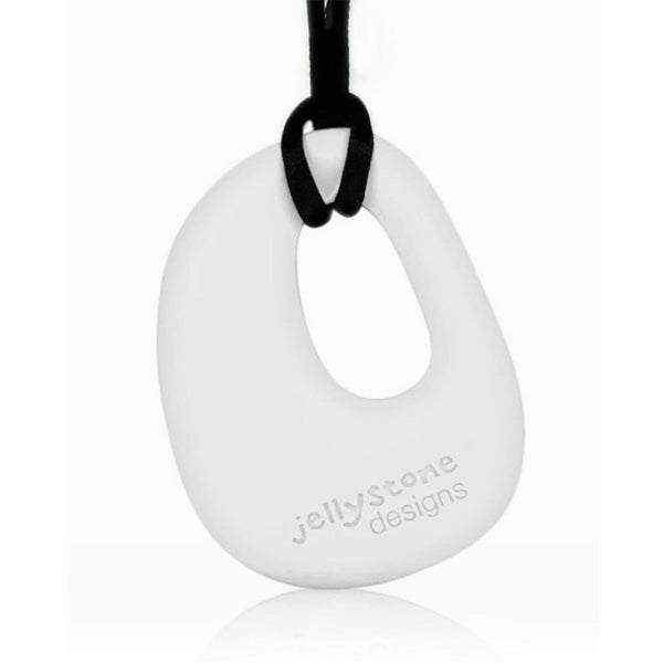 Organic Pendant - Silicone Necklace (Teething/Nursing) (snow white)