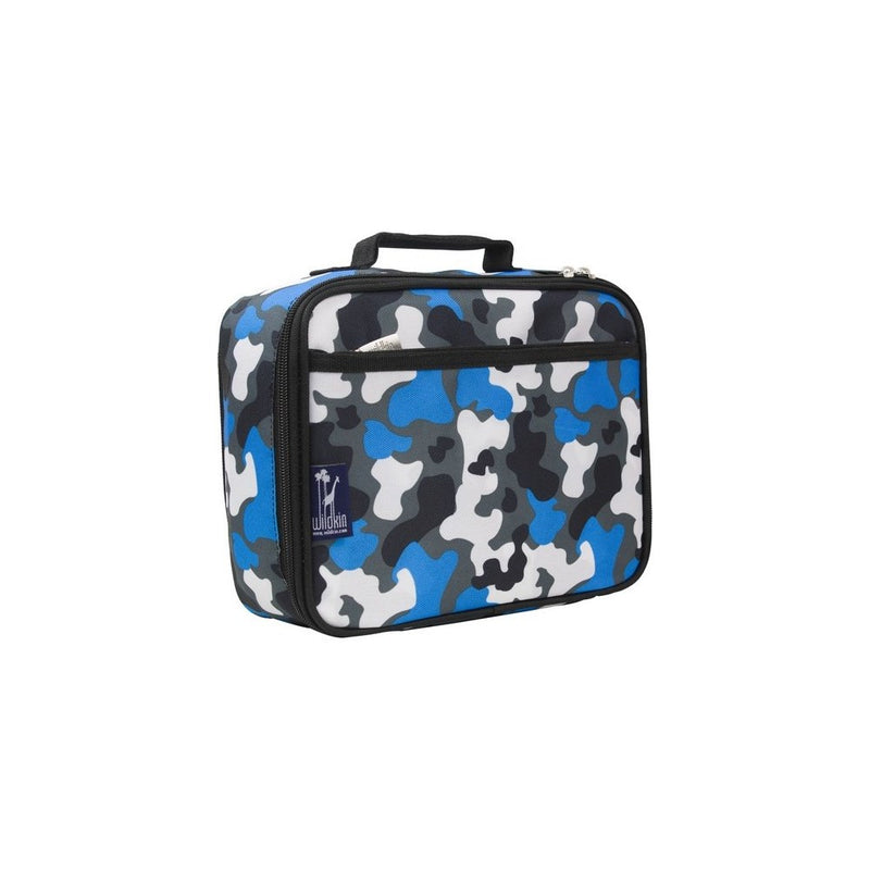 Lunch Box, Wildkin Lunch Box, Insulated, Moisture Resistant, and Easy to Clean with Helpful Extras for Quick and Simple Organization, Ages 3, Perfect for Kids or On-The-Go Parents – Blue Camo