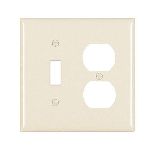 Legrand - PASS & SEYMOUR TP18LACC12 2 Gang 1 Duplex Outlet Opening Nylon Wall Plate, Almond