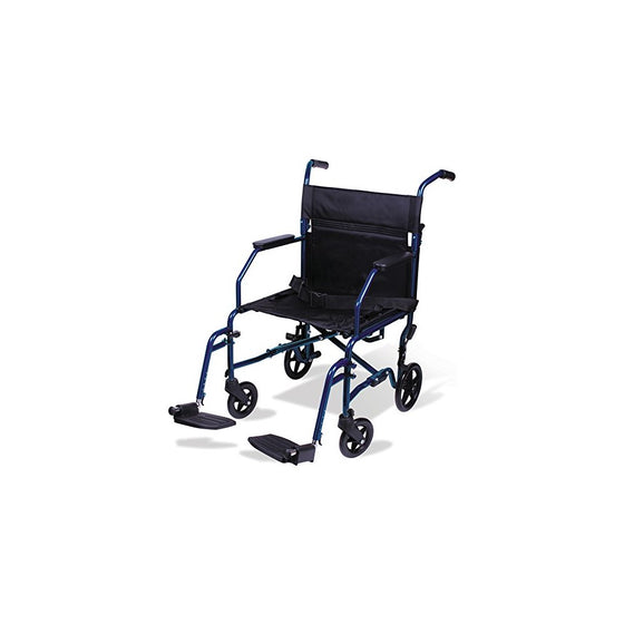 Carex Transport Chair, Rolling Transport Chair with Foot Rests, Easy Folding for Compact Storage and Transportation