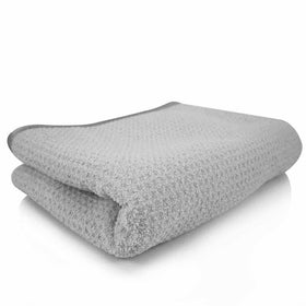 Chemical Guys MIC_781_01 Waffle Weave Gray Matter Microfiber Drying Towel (25 in. x 36 in.)
