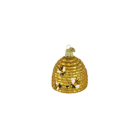 Old World Christmas Bee Skep Glass Blown Ornament