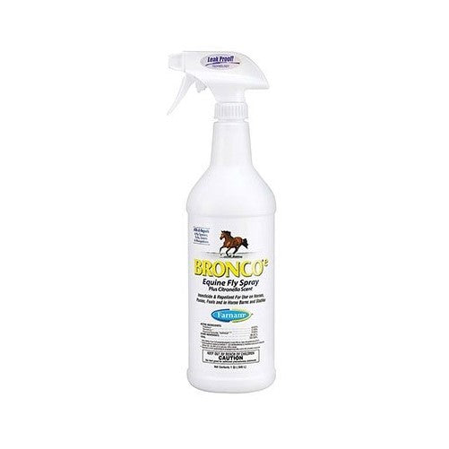 Bronco E Equine Fly Spray Plus Citronella Scent, 32 fl oz; Okocat Natural Wood Cat Litter, Long Hair Breeds, 8.4 lbs