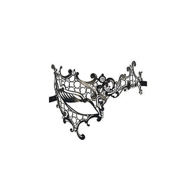 Paloqueth Phantom of the Opera Venetian Laser Cut Masquerade Mask (Style 2) (Black)