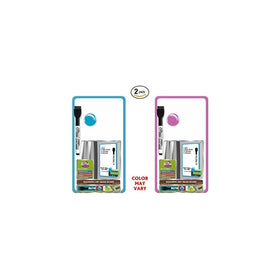 Set of 2 Board Dudes 5.5 x 10 Inches Magnetic Dry Erase Board, Includes 1 Marker and Magnet, Frame Color May Vary (60041)