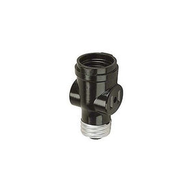 Leviton 002-1403 Black 2 Outlet Lamp Socket