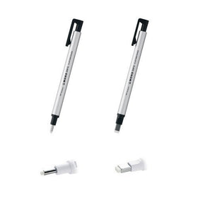 Tombow MONO Zero Pen-Style Eraser Round Tip Square Tip (Silver Barrel)
