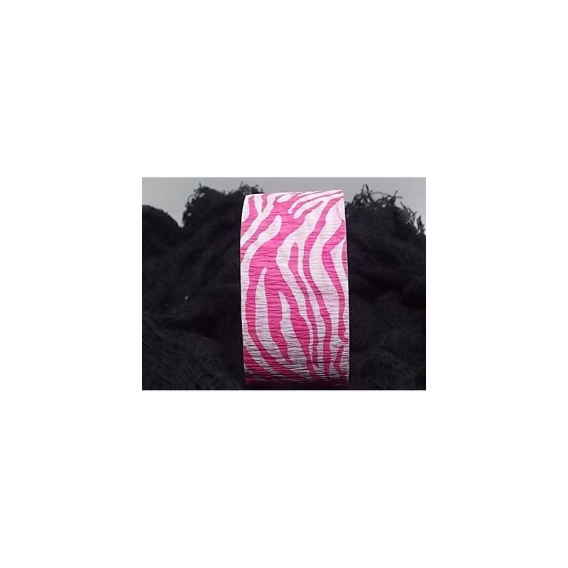 Pink Zebra Crepe Paper Roll 1 7/8in x 85 Ft - Party Supplies (1 Roll)