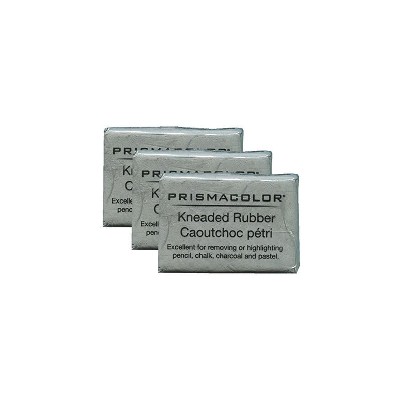 PRISMACOLOR Design Eraser, 1224 Kneaded Rubber Eraser, Grey (70531) (3 Pack)