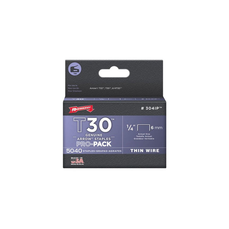 Arrow Fastener 304IP Genuine T30/T32 1/4-Inch Staples, 5040-Pack