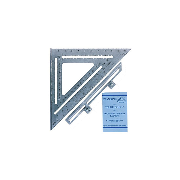 Swanson Tool S0107 12-Inch Speed Square Layout Tool with Blue Book