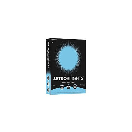 Astrobrights Color Paper, 8.5” x 11”, 24 lb/89 gsm, Lunar Blue, 500 Sheets (21528)