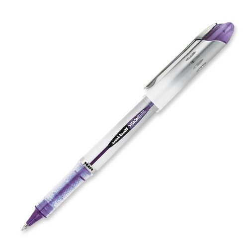 uni-ball Vision Elite Rollerball Pens, Bold Point (0.8mm), Purple, 12 Count