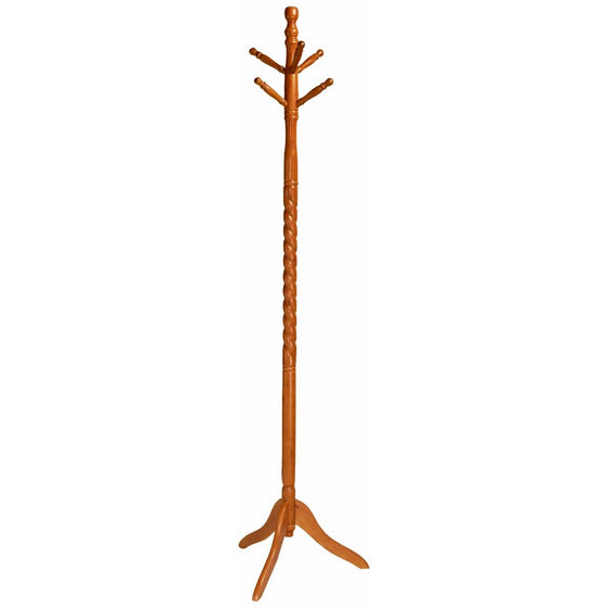 Frenchi Furniture Swivel Coat Rack Stand in Cherry Finish