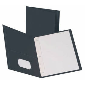 Oxford Twin Pocket Folders with Fasteners, Letter Size, Dark Blue, 25 per Box (57738)