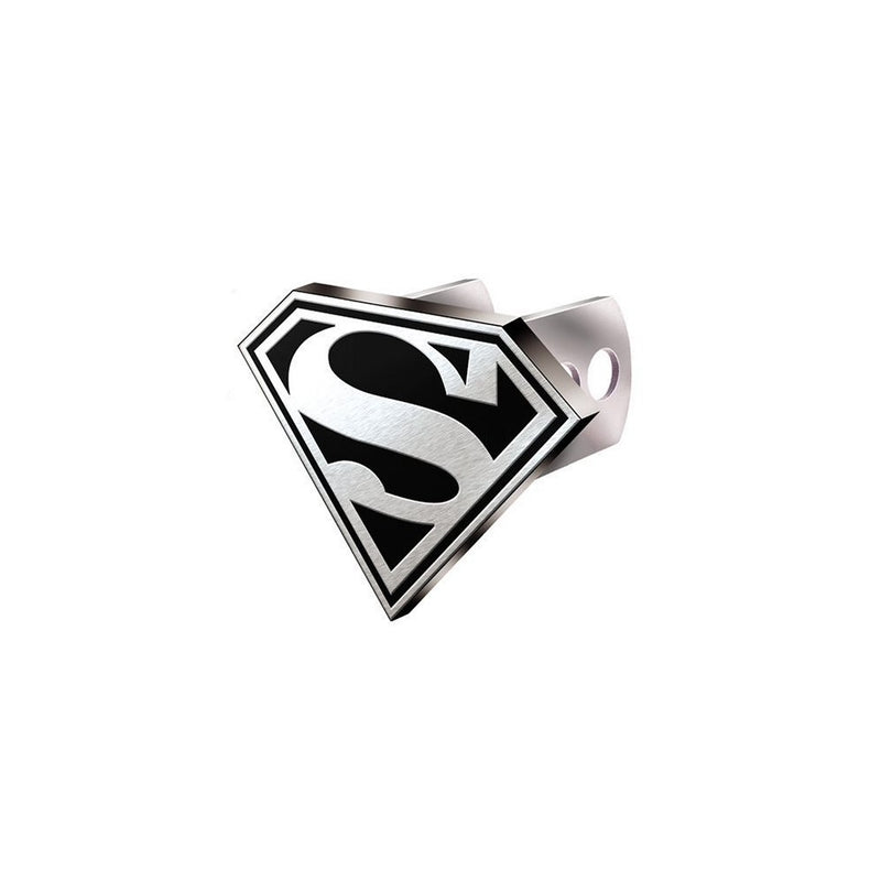 Superman "S" Logo Brushed Aluminum Hitch Plug