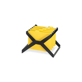 Deflecto XR206 X-rack file for 25 letter/legal hanging folders, plastic, 16wx12dx11h, black
