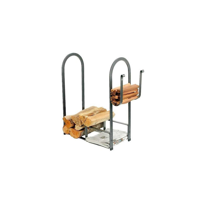 Enclume Large Fire Center Log Rack, Hammered Steel