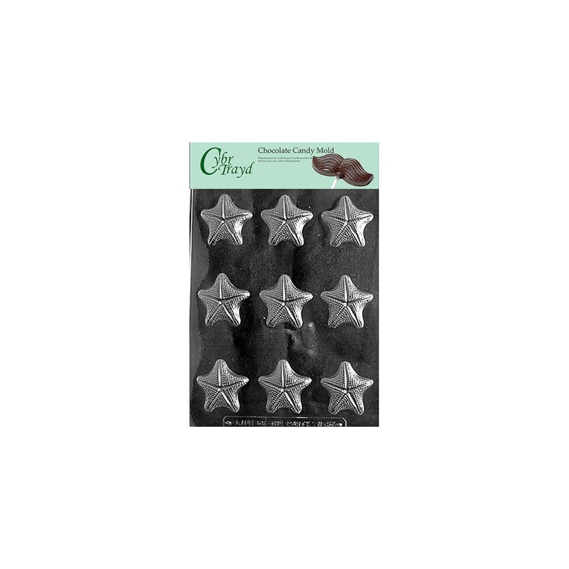 Cybrtrayd N057 Nautical Candy Mold Chocolate, Shell Asst Like N54 New Starfi
