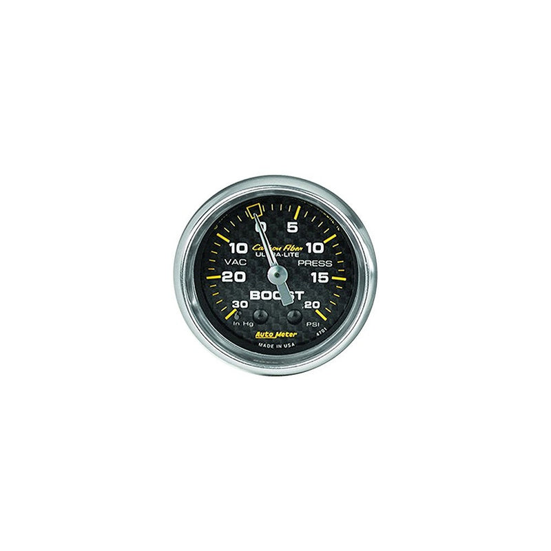 Autometer 4701 2" BOOST-VAC, 30 IN. HG/ 20 PSI, MECH, CF