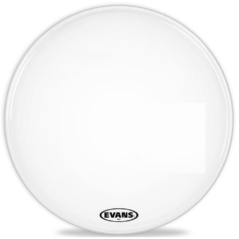 Evans MX2 White Marching Bass Drum Head, 24 Inch