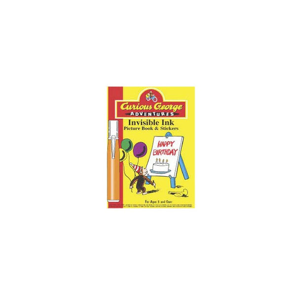 Curious George Adventures Invisible Ink Picture Book and Stickers