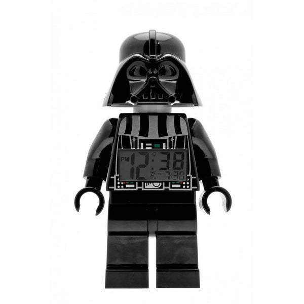 LEGO Star Wars 9002113 Darth Vader Kids Minifigure Light Up Alarm Clock | black/gray | plastic | 9.5 inches tall | LCD display | boy girl | official