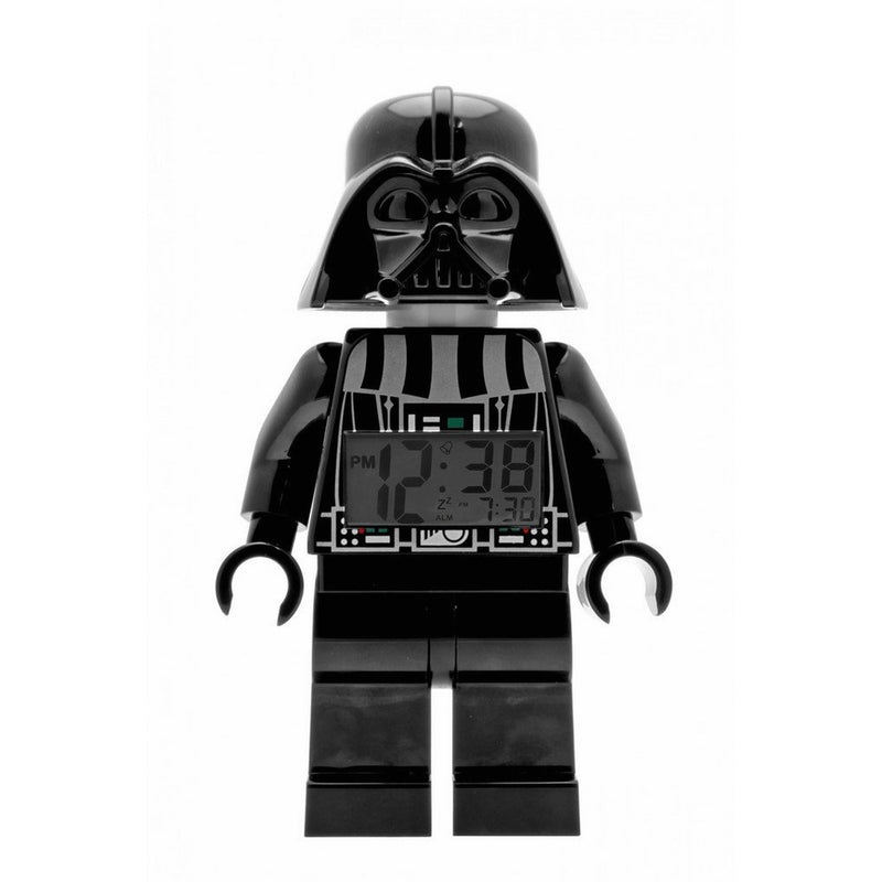 LEGO Star Wars 9002113 Darth Vader Kids Minifigure Light Up Alarm Clock | black/gray | plastic | 9.5 inches tall | LCD display | boy girl | official