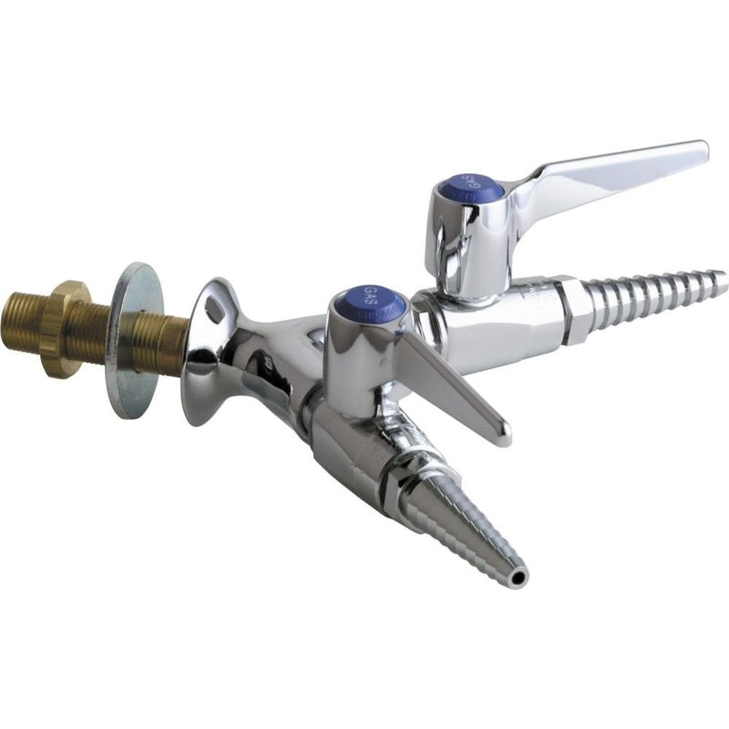 Chicago Faucets 987-909AGVCP Universal Y Pattern Wall Flange with Two Ball Valves