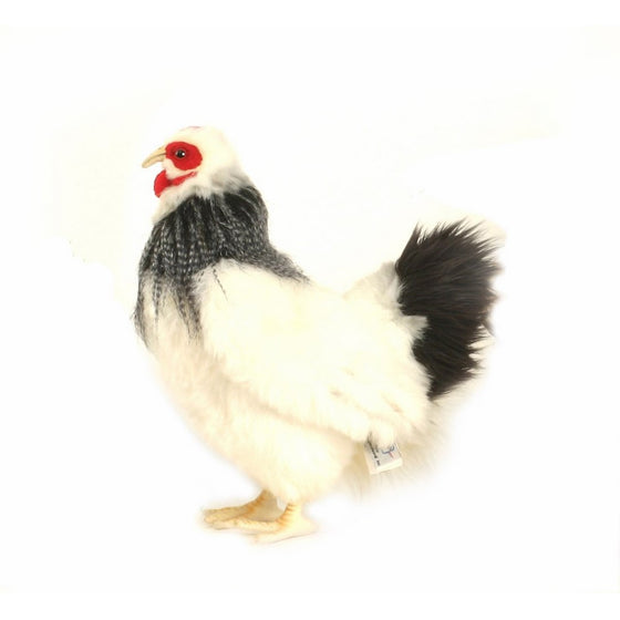 Hansa French Hen Plush, Black/White