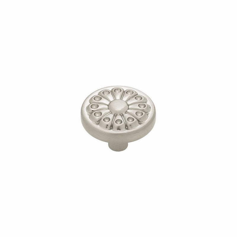 Liberty P40007L-SN-U 1-1/4-Inch Fan Design Round Kitchen Cabinet Hardware Knob, 2-Pack