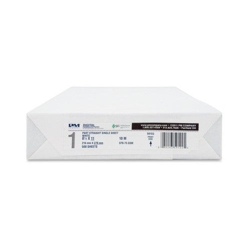 Digital Carbonless Paper, 8-1/2 x 11, One-Part, White, 2500 Sheets/Carton