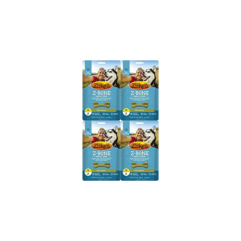 Zuke's Z-Bones Mini Clean Apple Crisp Dental Dog Treats - 72ct