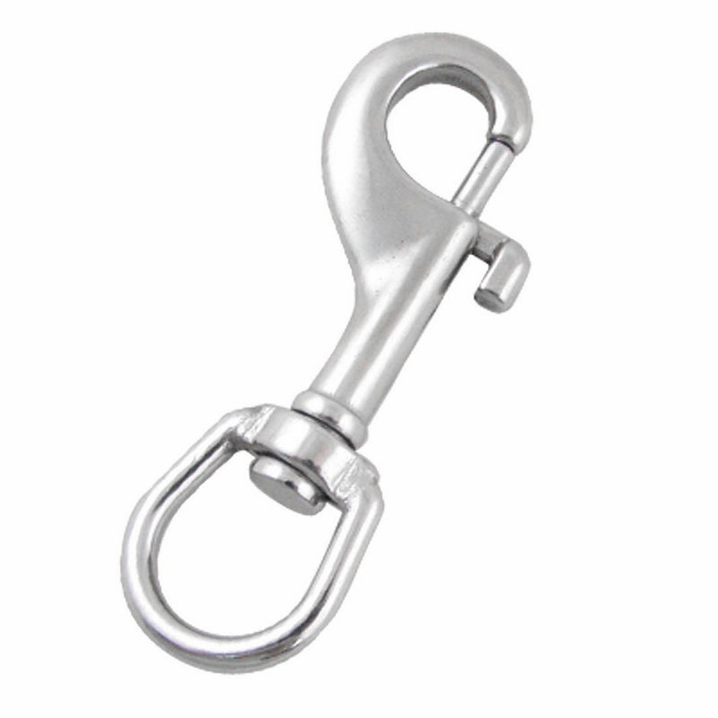 Uxcell Alloy Bolt Clip Swivel Eye Hook Lead Rope, Silver Tone