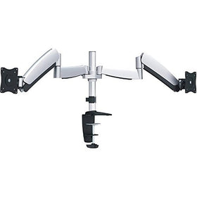 Ergotech Monitor Desk Mount Dual Articulating Arms with Height Adjustment/Two Screens up to 24"